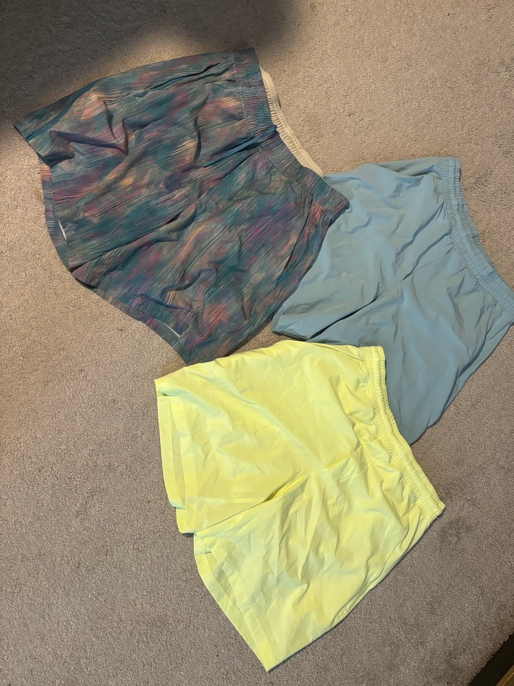 lululemon athletica Men's Athletic Shorts - Multicolor, Light Blue, Neon Yellow
